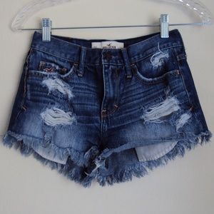 Hollister Denim Distressed Shorts SZ 00